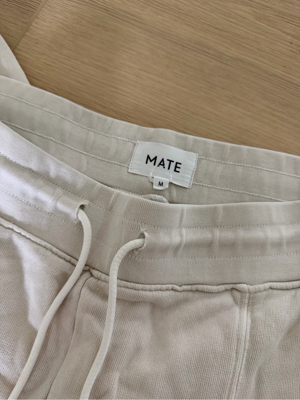 MATE the label Neutral Beige Drawstring Sweatpants
